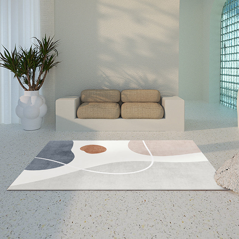 Avtoit | New geometric print carpet multicolored cotton blend carpet easy care pet-friendly indoor carpet for rooms