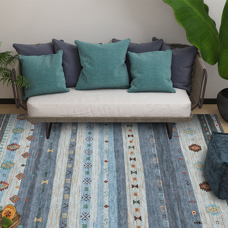 Avtoit | Natural Living Room Carpet Multicolor Geo Pattern Indoor Carpet Polypropylene Non-Slip Machine Washable Area Rug