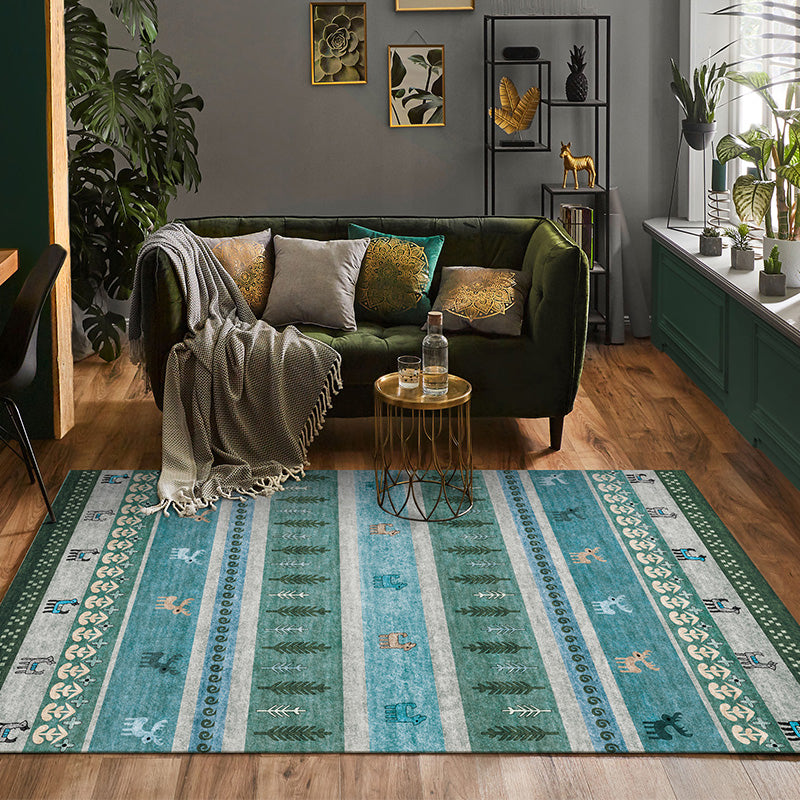 Avtoit | Natural Living Room Carpet Multicolor Geo Pattern Indoor Carpet Polypropylene Non-Slip Machine Washable Area Rug