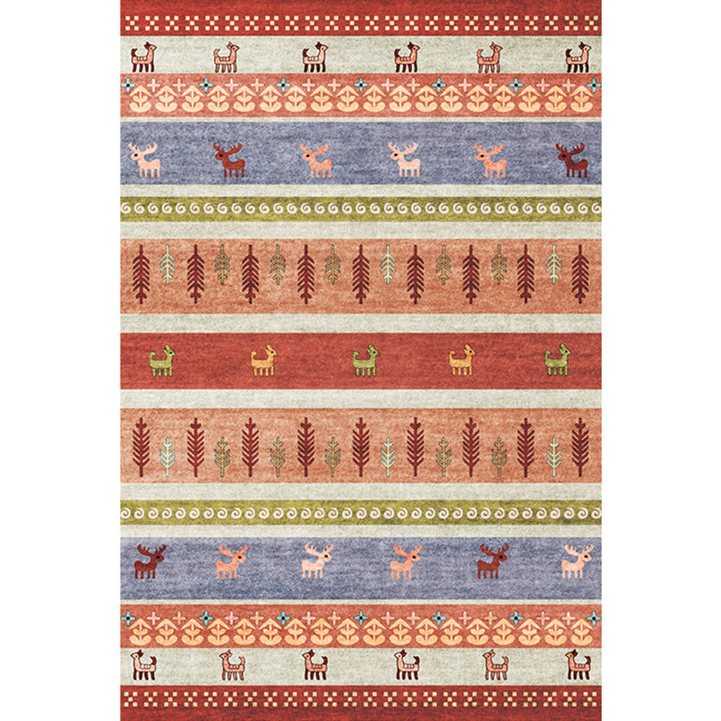 Avtoit | Natural Living Room Carpet Multicolor Geo Pattern Indoor Carpet Polypropylene Non-Slip Machine Washable Area Rug