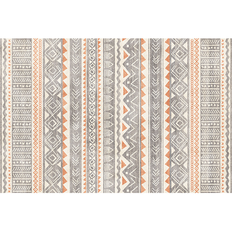 Avtoit | Natural Living Room Rug Multicolor Geo Printed Piece Rug Synthetic Non-Slip Back Pet Friendly Indoor Rug