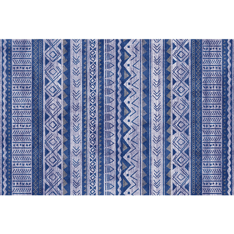 Avtoit | Natural Living Room Rug Multicolor Geo Printed Piece Rug Synthetic Non-Slip Back Pet Friendly Indoor Rug