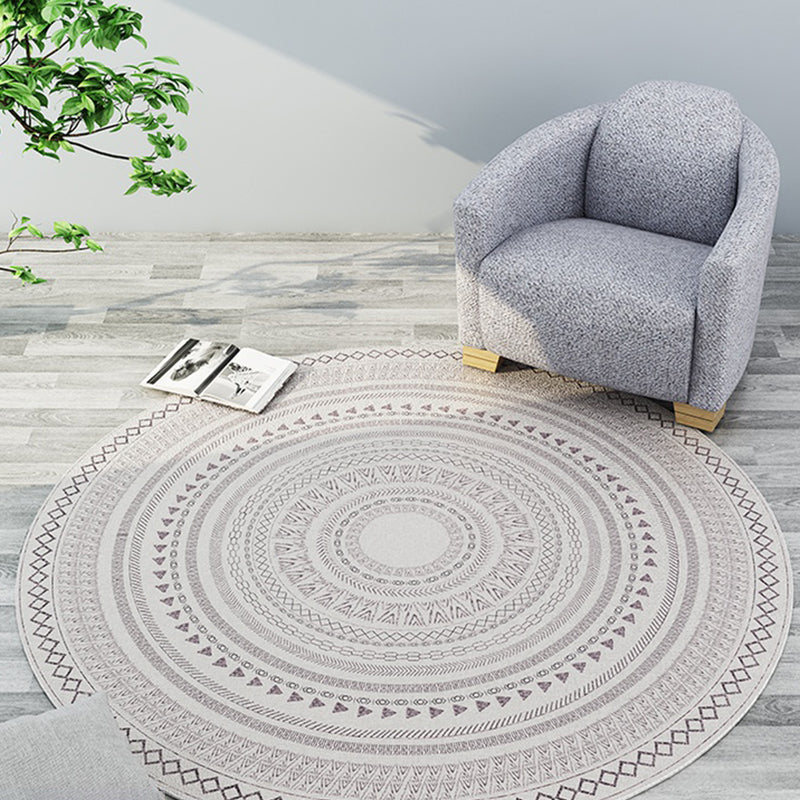 Avtoit | Southwest Bedroom Rug Multicolored Geometric Pattern Indoor Rug Polyester Non-Slip Back Pet-Friendly Area Rug