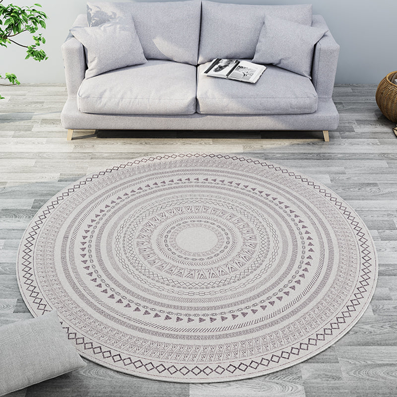 Avtoit | Southwest Bedroom Rug Multicolored Geometric Pattern Indoor Rug Polyester Non-Slip Back Pet-Friendly Area Rug