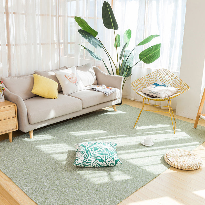 Avtoit | Land bedroom carpet multicolored solid color carpet cotton pet friendly easy to maintain indoor carpet with tassels
