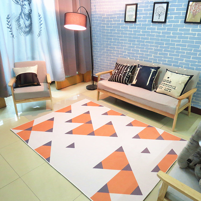 Avtoit | Nordic living room carpet Multicolored Geometric pattern Indoor carpet Synthetic Non-slip Pet-friendly Washable carpet