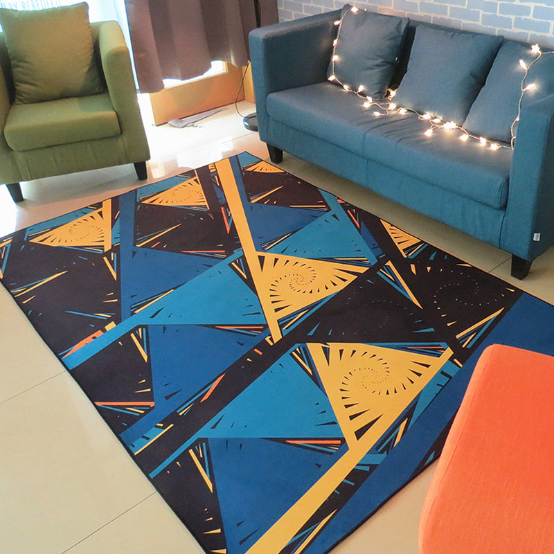 Avtoit | Nordic living room carpet Multicolored Geometric pattern Indoor carpet Synthetic Non-slip Pet-friendly Washable carpet
