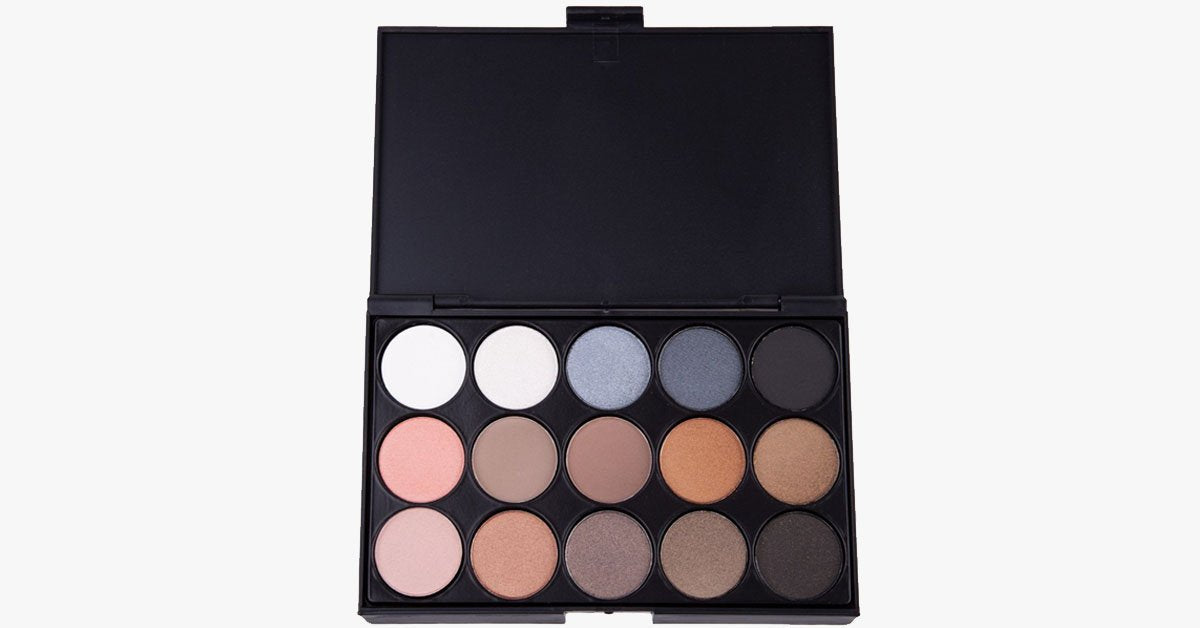 Avtoit | Hazel-Midnight Blue Eyeshadow Palette with 15 Colors - Smooth & Consistent Eyeshadow for a Bold Look