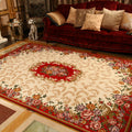 Avtoit | Multicolored Retro Rug Synthetic Floral Pattern Area Rug non-slip backing Stain-resistant Washable Rug for the Living Room