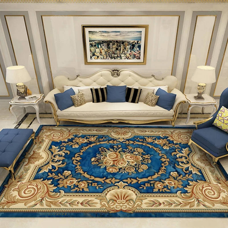 Avtoit | Olden Parlor Rug Multicolored Floral Pattern Rug Synthetic Maintenance Friendly Stain Resistant Washable Rug