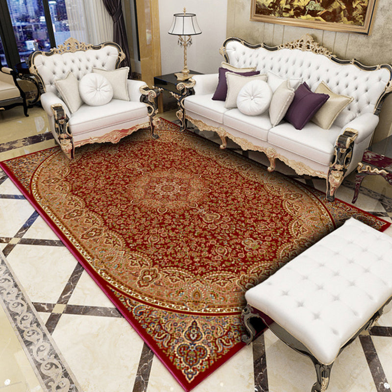 Avtoit | Multicolored Retro Carpet Polypropylene Flower Pattern Carpet pet-friendly machine washable Indoor Carpet for Living Room