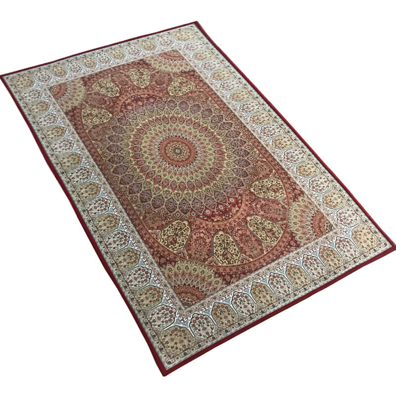Avtoit | Multicolored Retro Carpet Polypropylene Flower Pattern Carpet pet-friendly machine washable Indoor Carpet for Living Room
