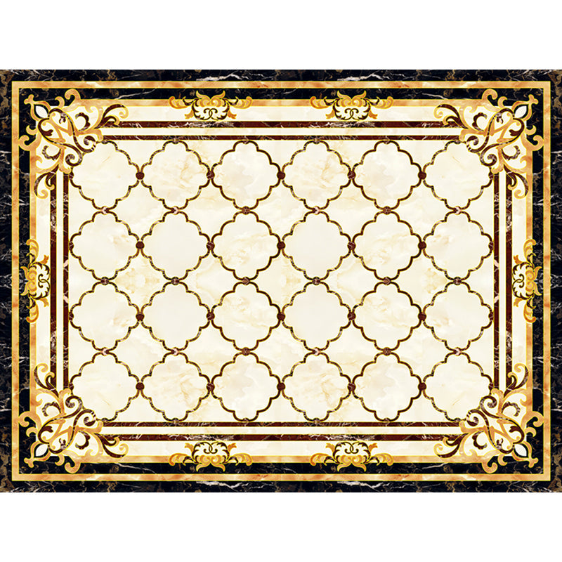 Avtoit | Nostalgia Living Room Rug Multi Color Flower Print Area Rug Synthetic Non-Slip Backing Easy Care Indoor Rug