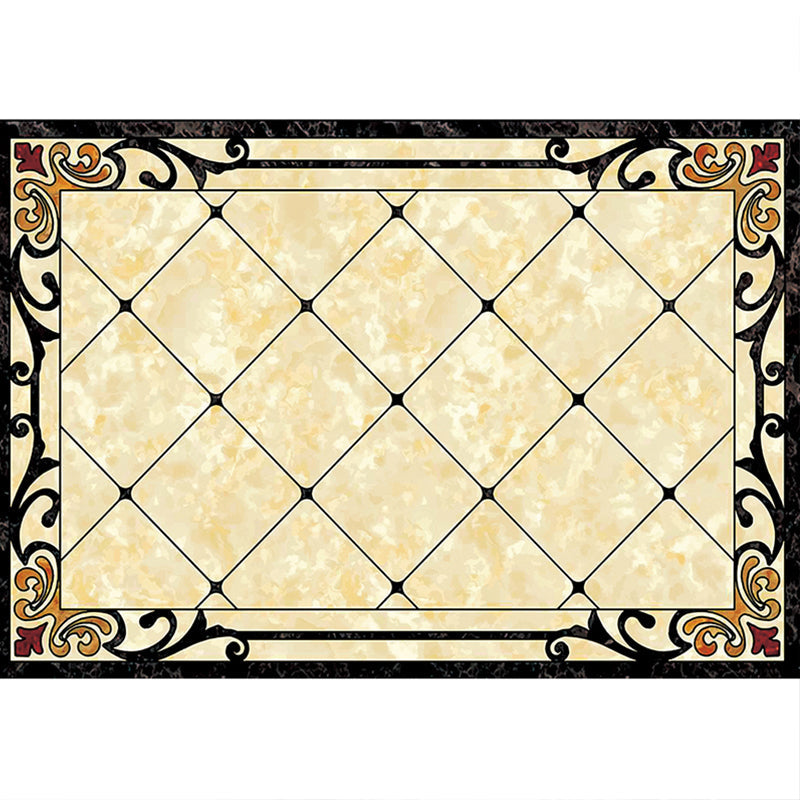 Avtoit | Colorful geometric printed carpet made of polyester Retro indoor rug with non-slip backing, stain-resistant carpet for the living room