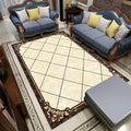 Avtoit | Colorful geometric printed carpet made of polyester Retro indoor rug with non-slip backing, stain-resistant carpet for the living room