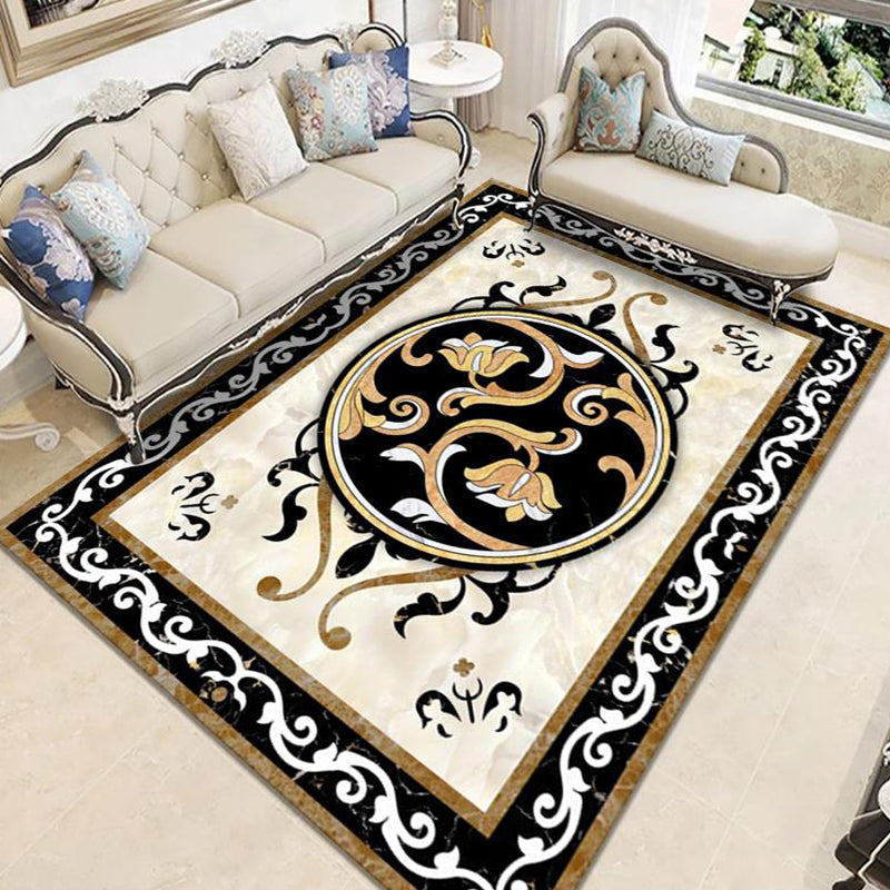 Avtoit | Nostalgia Geometric Printed Rug Multicolored Polyester Indoor Rug Non-Slip Backing Pet-Friendly Rug for Living Room