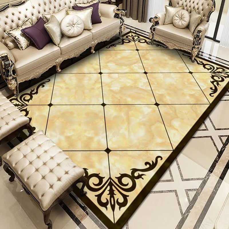 Avtoit | Nostalgia Geometric Printed Rug Multicolored Polyester Indoor Rug Non-Slip Backing Pet-Friendly Rug for Living Room