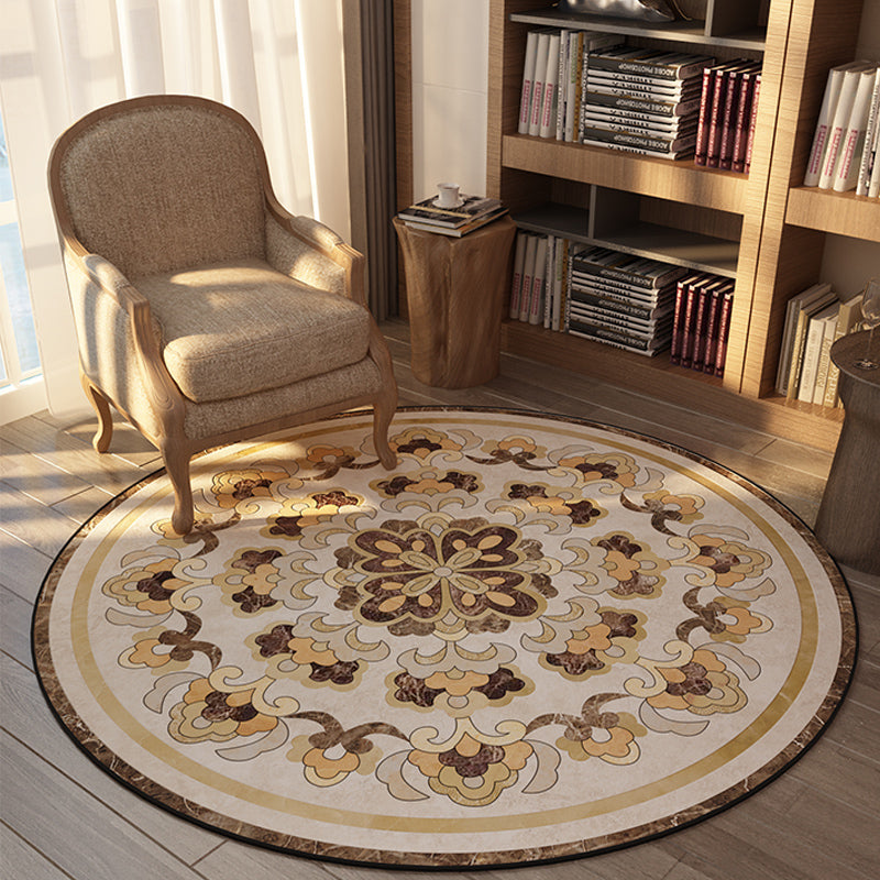 Avtoit | Olden Bedroom Carpet Multicolored Floral Pattern Indoor Carpet Polypropylene Non-Slip Back Easy Care Area Rug