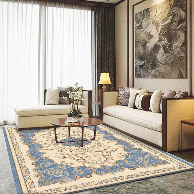 Avtoit | Formal Living Room Carpet Multicolored Plant Print Carpet for Indoors Polypropylene Non-Slip Back Pet-Friendly Carpet