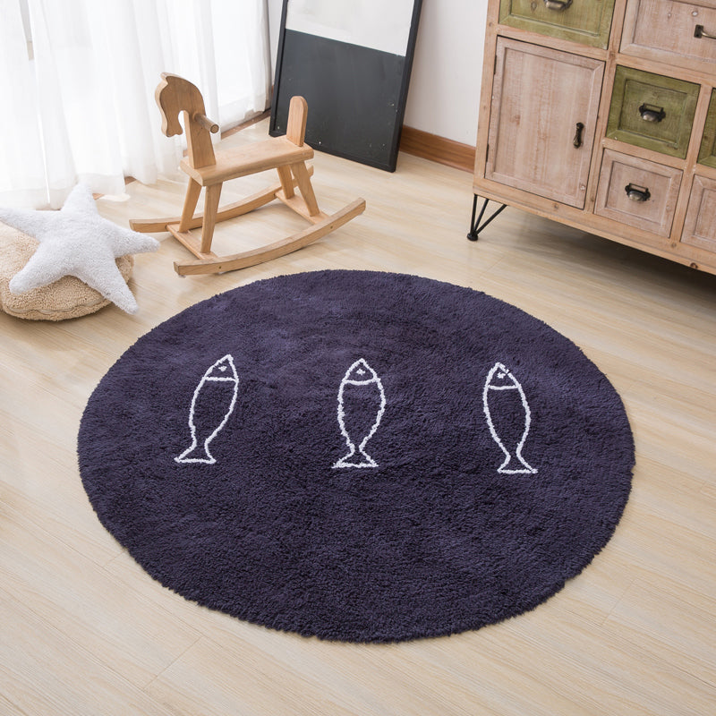 Avtoit | Casual Living Room Rug Multicolor Cartoon Print Indoor Rug Non-Slip Backing Pet-Friendly Area Rug