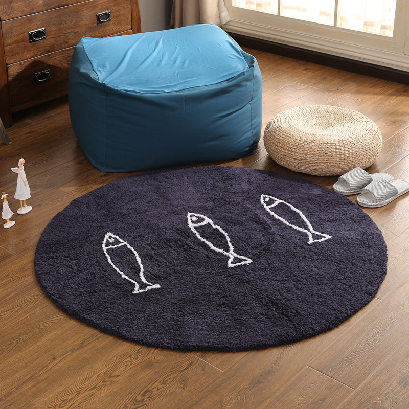 Avtoit | Casual Living Room Rug Multicolor Cartoon Print Indoor Rug Non-Slip Backing Pet-Friendly Area Rug