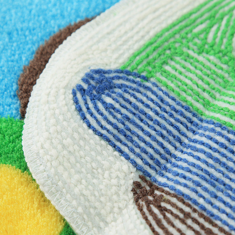 Avtoit | Creative Children’s Room Rug Multicolored 3D Pressed Indoor Rug Cotton Blend Non-Slip Pet Friendly Area Rug