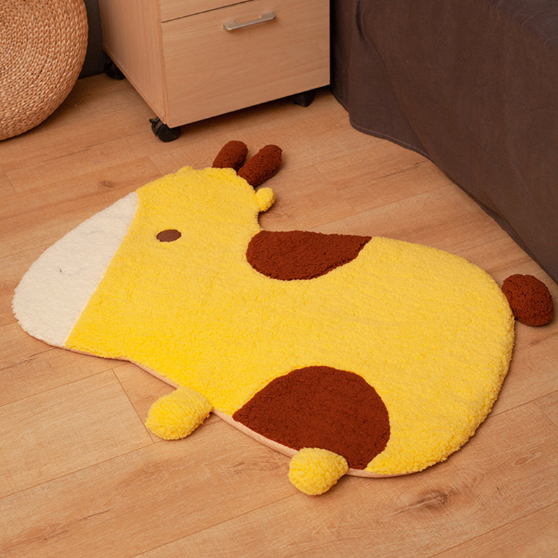 Avtoit | Cozy Bedroom Rug Multi-Colored Cartoon Printed Rug Made of Lambswool With Non-Slip Backing Pet-Friendly Indoor Rug