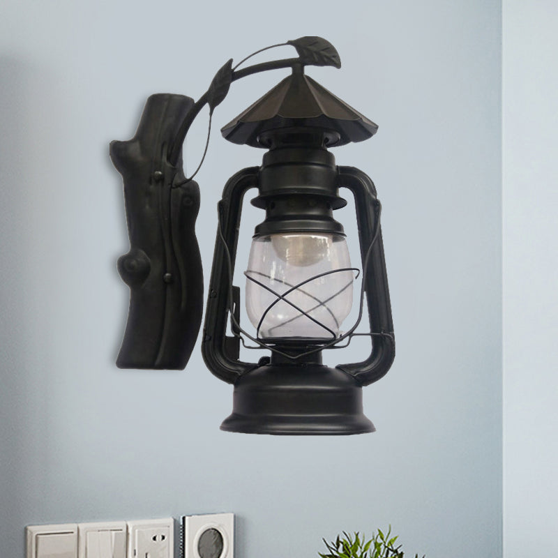 Avtoit | Black/Bronze/Copper Kerosene Wall Lighting Coastal Clear Glass 1 Light Outdoor Wall Lamps Light