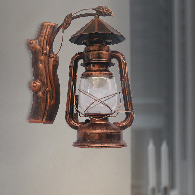 Avtoit | Black/Bronze/Copper Kerosene Wall Lighting Coastal Clear Glass 1 Light Outdoor Wall Lamps Light