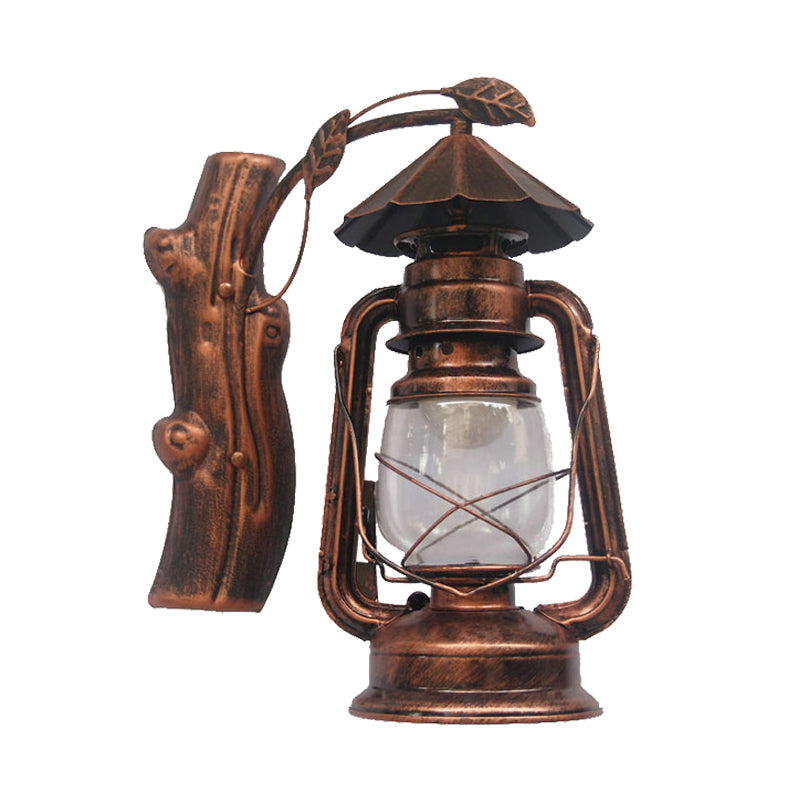 Avtoit | Black/Bronze/Copper Kerosene Wall Lighting Coastal Clear Glass 1 Light Outdoor Wall Lamps Light