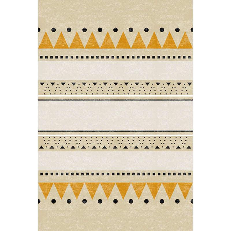 Avtoit | Casual Geometric Pattern Rug Multicolored Synthetic Indoor Rug Non-Slip Back Machine Washable Area Rug for Living Room