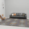 Avtoit | Comfort Geometric Print Rug Multicolor Polyester Area Rug Non-Slip Back Pet-Friendly Indoor Carpet for the Living Room