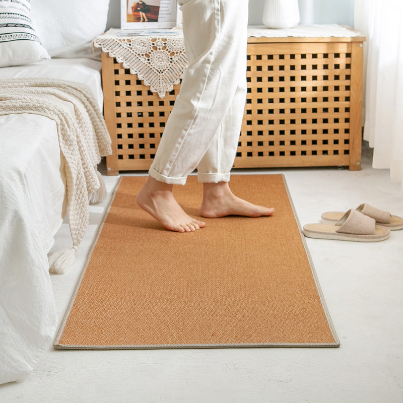 Avtoit | Rustic Solid Color Rug Multi-Color Jute Indoor Rug Non-Slip Backing Pet Friendly Easy Care Area Group for Bedroom