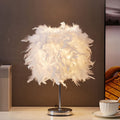 Avtoit | White Cylindrical Table Lamp Simplicity Single Bulb Spring Table Lamp
