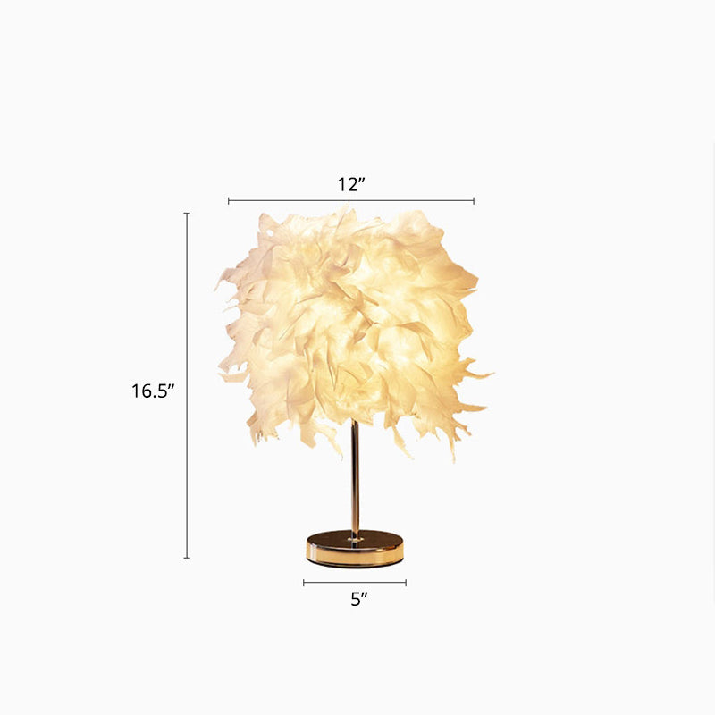 Avtoit | White cylindrical bedside lamp simplicity single bulb spring bedside lamp