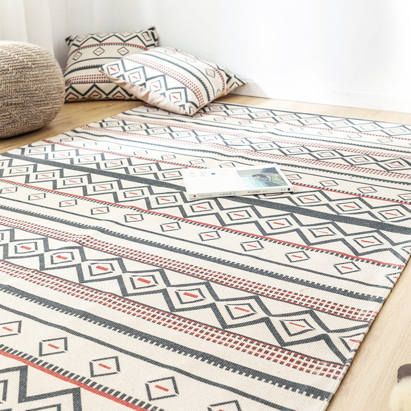 Avtoit | Southwest Bedroom Carpet Multicolored Tribal Printed Area Rug Jute Pet-Friendly Stain-Resistant Indoor Carpet