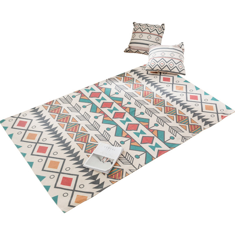 Avtoit | Southwest Bedroom Carpet Multicolored Tribal Printed Area Rug Jute Pet-Friendly Stain-Resistant Indoor Carpet