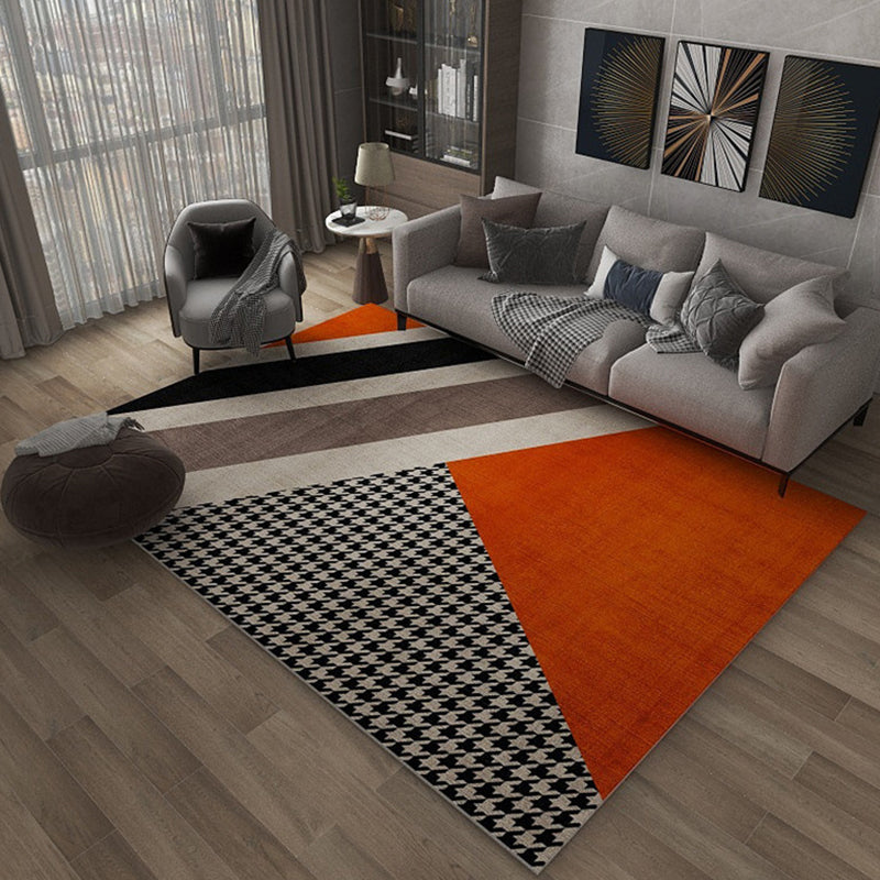 Avtoit | Formal Geometric Print Rug Multicolored Polypropylene Indoor Rug Pet-Friendly Machine Washable Rug for the Living Room