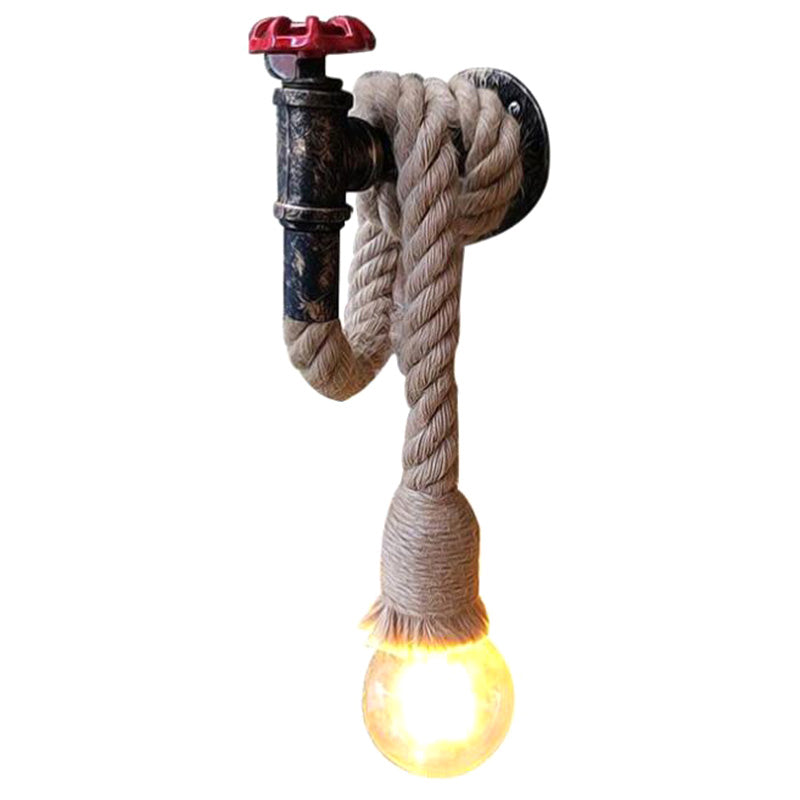 Avtoit | 1-Light Faucet Wall Lamp Industrial Black Iron Wall Light Fixture with Cord Plug