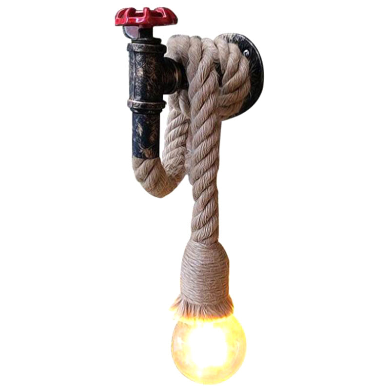 Avtoit | 1-Light Faucet Wall Lamp Industrial Black Iron Wall Light Fixture with Cord Plug