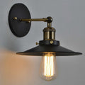 Avtoit | Adjustable Gradual Shade Metal Wall Lamp Vintage 1 Bulb Bedroom Reading Wall Light in Black