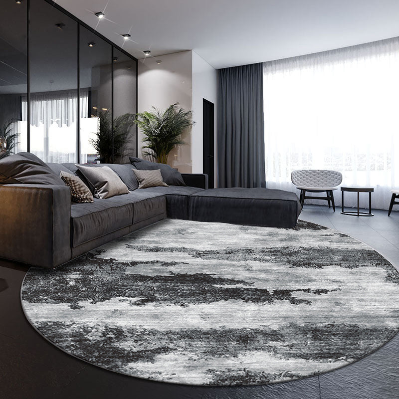 Avtoit | Cozy abstract print rug multicolored polypropylene area rug non-slip backing easy care indoor rug for living room