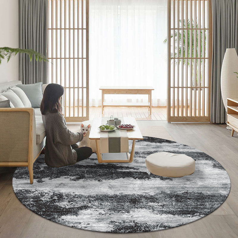 Avtoit | Cozy abstract print rug multicolored polypropylene area rug non-slip backing easy care indoor rug for living room
