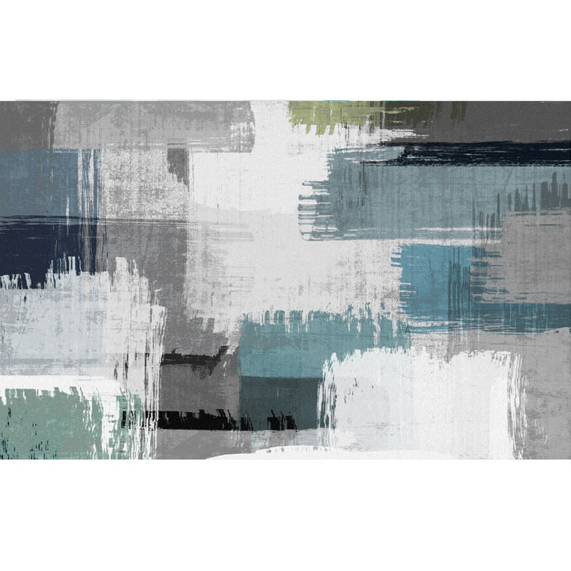 Avtoit | Green decorative mat Scandinavian abstract printed carpet for indoor non-slip underlay pet-friendly carpet