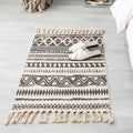 Avtoit | Western geometric printed carpet Multicolored jute carpet Pet-friendly, stain-resistant indoor runner with fringes for the room