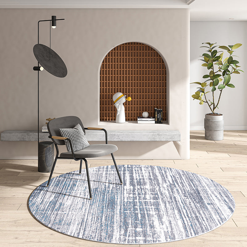 Avtoit | Industrial Living Room Rug Multi Color Abstract Printed Indoor Carpet Polyester Non-Slip Back Easy Care Area Rug