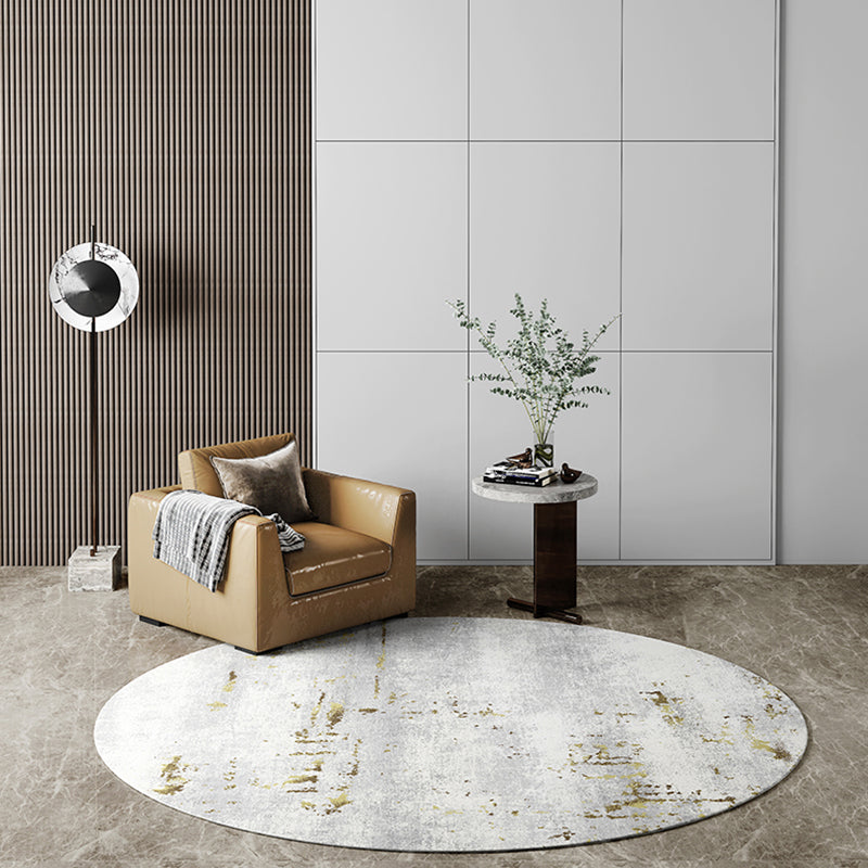 Avtoit | Industrial Living Room Rug Multi Color Abstract Printed Indoor Carpet Polyester Non-Slip Back Easy Care Area Rug