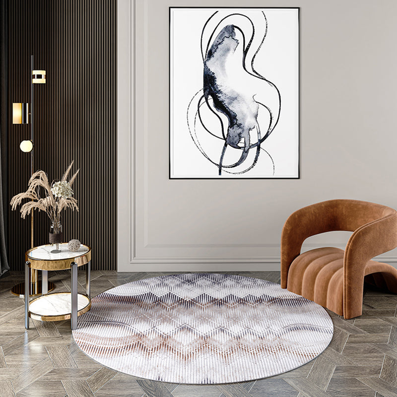 Avtoit | Industrial Living Room Rug Multi Color Abstract Printed Indoor Carpet Polyester Non-Slip Back Easy Care Area Rug