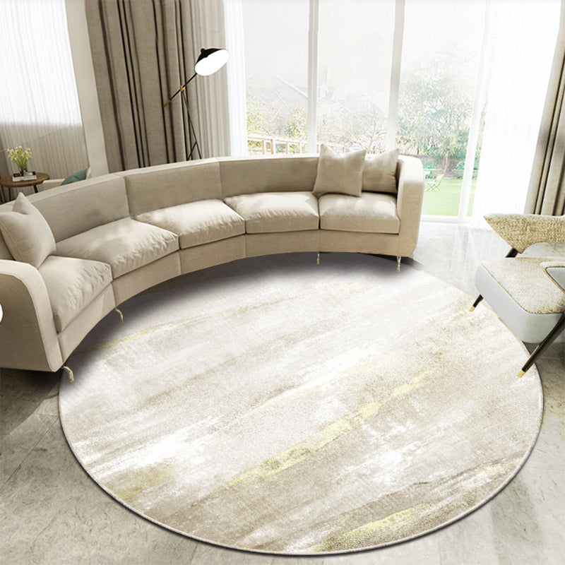 Avtoit | Casual Living Room Rug Multi-Colored Abstract Printed Indoor Rug Polyester Pet-Friendly Stain-Resistant Rug