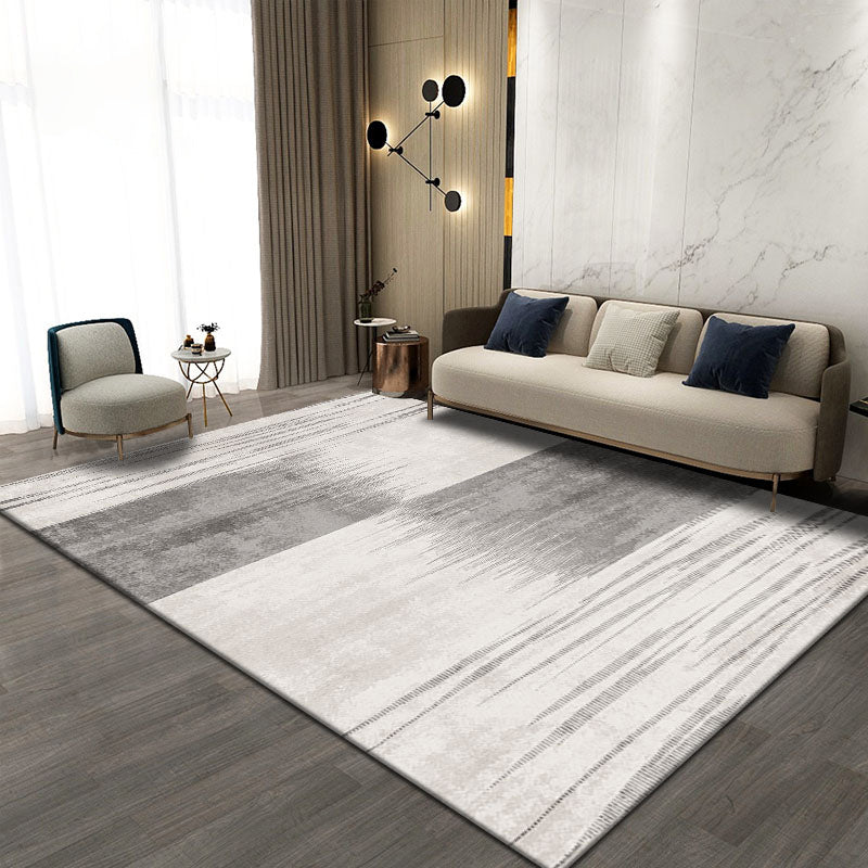 Avtoit | Scandinavian Bedroom Rug Multicolor Abstract Printed Indoor Carpet Polyester Non-Slip Washable Area Rug
